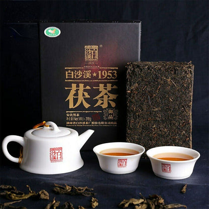 318g Anhua Baishaxi Yupin Fucha Tea Top-grade Classic 1953 Dark Tea Brick Tea
