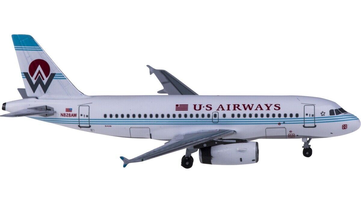 1:400 AeroClassics US AIRWAYS AIRBUS A319 Passenger Airplane Diecast Plane Model