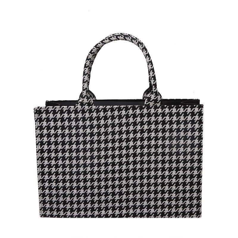 Large Handbag Women Synthetic Leather Square Vintage Shopper Bag 36*25*12 CM 1PC
