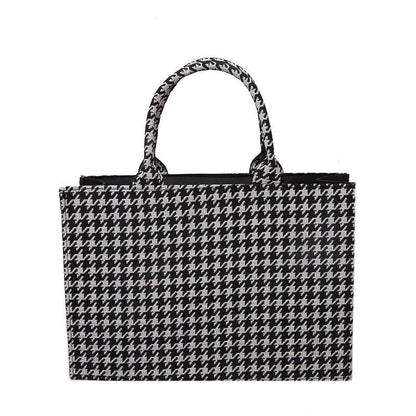 Large Handbag Women Synthetic Leather Square Vintage Shopper Bag 36*25*12 CM 1PC