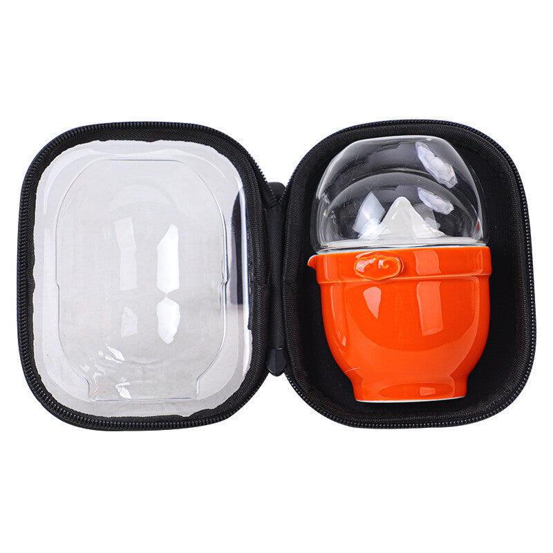 Portable Tea Set With Bag Porcelain Tea Pot Matching Tea Cup Glass Cup Tea Towel