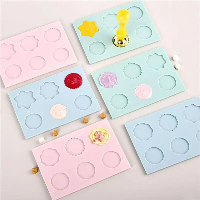 Wax Seal Stamp Molds Silicone Pad Fire Paint Mats Sealing Fixed Shapes DIY Tools