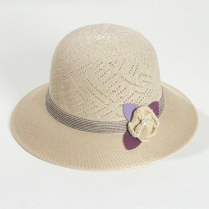 Women's Bow Large Floppy Folding Wide Brim Cap Sun Straw Summer Beach Hat New