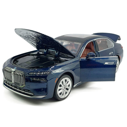1/24 BMW i7 G70 EV Model Car Diecast Toy Vehicle Toys for Boys Kids Gifts Blue