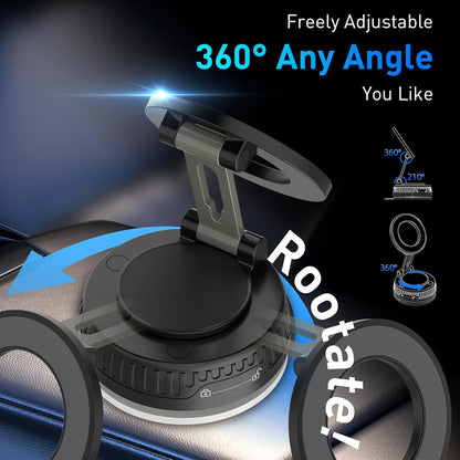 Car Phone Holder for Magsafe [Strongest Suction & Magnetic] 360° Adjustable Car