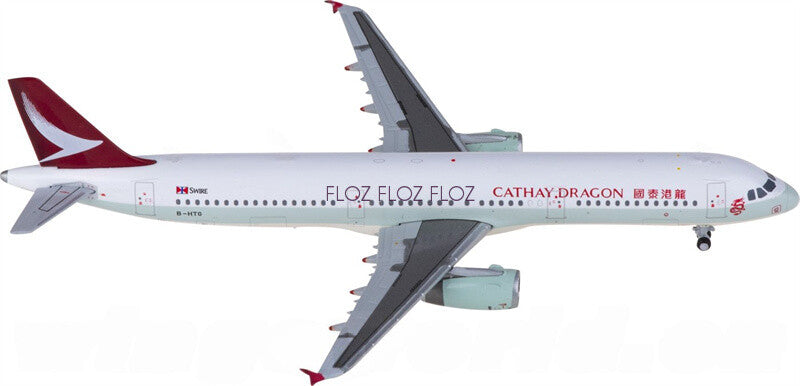 for JC Wings for Cathay Dragon for Airbus A321 B-HTG 1:400 plane Pre-built Model