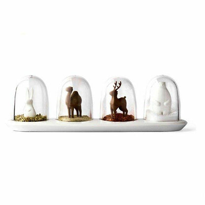 4Pcs/Set Creative Spice Jars Containers Storage 24.3x7.7x7.3cm Seasoning Bottles