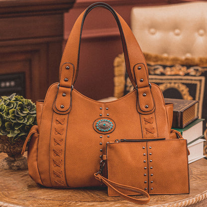 2x Celela Women Concealed Carry Shoulder Handbag Bag Turquoise Hobo W/ Wallet US