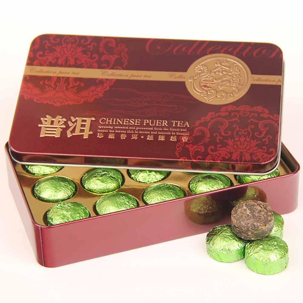 207g Tea 90g+Iron Box 117g Raw Puer Tuocha Puer Glutinous Rice Flavor Shen Puer