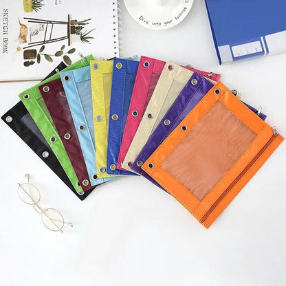 Mesh Pencil Pen Case Zipper Travel Pouch Cosmetic Bag Storage Stationery ಇ