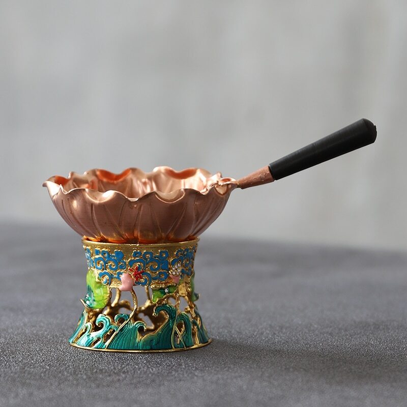 Chinese Traditions Copper Tea Strainers Handmade Tea Filter Tea Accessories Set