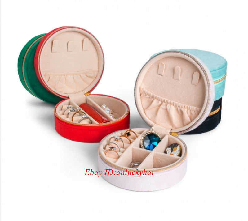 Portable Storage Organizer Zipper Jewelry Box Travel Jewelry Bag Storage Box