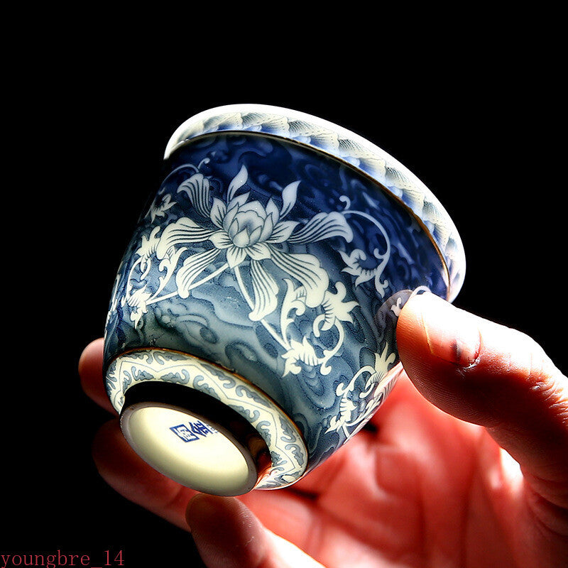 140ml Blue White Porcelain Tea Cup Jingdezhen Ceramic Tea Cup China Household