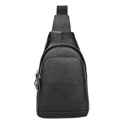 100% Genuine Leather Crossbody Bag Chest Bag Hiking Sling Backpack Shoulder Bag