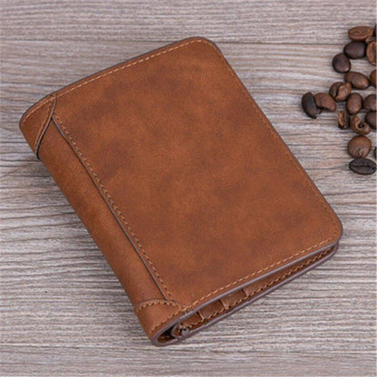 Purse Cash Men's Purse PU Leather Wallet Multi-card Holders Clamps Clip Billfold