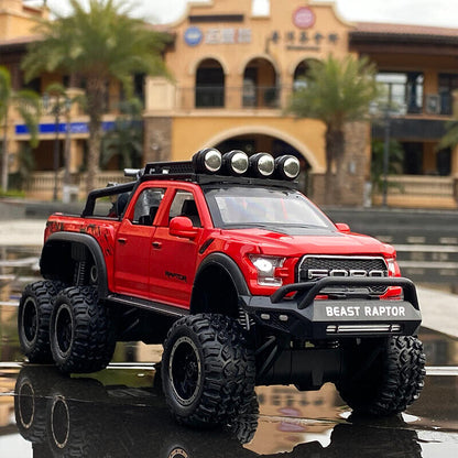 1:28 Ford Raptor F150 Diecast Model Car Pickup Truck Toy Vehicle Off-road Gift
