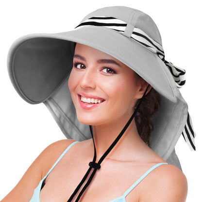 Men Women Wide Brim Sun Hat Breathable Bucket Summer Fishing Cap UV Protection