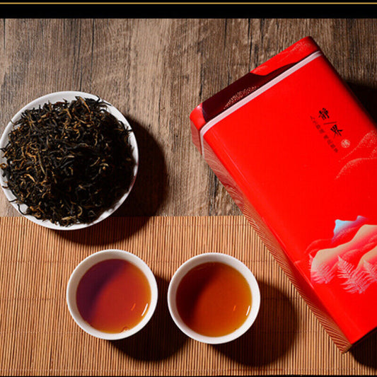 Loose Leaf Black Tea Dian Hong Tea Yunnan Golden Buds Iron Canned Gift Tea 250g