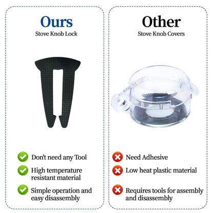 6 Pack Childproof Gas Stove Knob Locks, Silicone Protective Stove Knob Lock Set