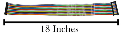 40 Pin Male IDC Connector Ribbon Cable with Female Socket, 18 Inch