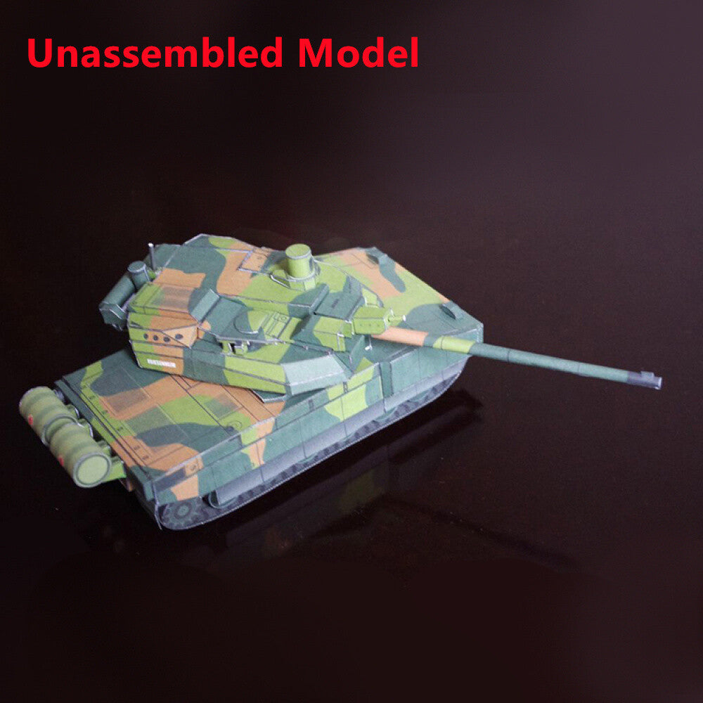 1:43 French Leclerc Main Battle Tank Paper Model Unassembled Military Ornaments