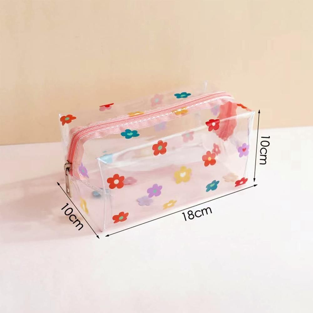 Large Transparent Makeup Bag Storage Cosmetic Triangular Box Purse 20*8*12.5 CM