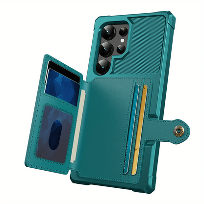 For Samsung Galaxy S24 S23 S22 S21 Ultra 5G Flip Wallet Cover with Card Holder