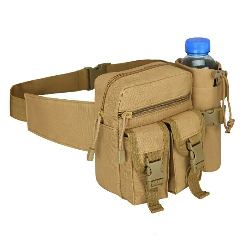 Military Utility Tactical Waist Bag Camping Hiking Climb Belt Bag Bottle Pouch