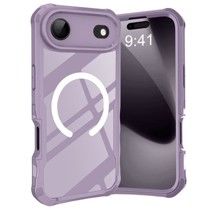 For iPhone 17/17Pro/ 17Air/17Pro Max Anti-slip Edge Tempered Glass Phone Case