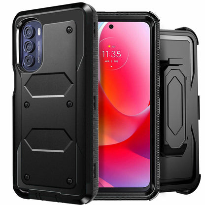 Rugged Case For Motorola Moto G Stylus 2022 w/ 360 Clip Holster Cover Accessory