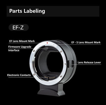 Viltrox EF-Z AF Auto Focus Lens Adapter Ring for Canon EF Lens to Nikon Z Mount