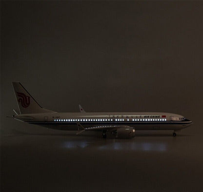 47CM AIR CHINA BOEING 737MAX Airplane Led Sound-controlled Light Resin Model