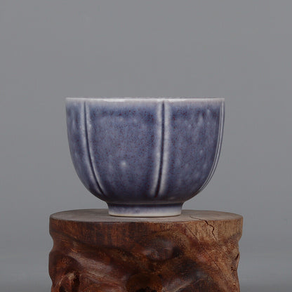 Collection China Qing Solanum Purple Glaze Porcelain Fambe Kung Fu Cup