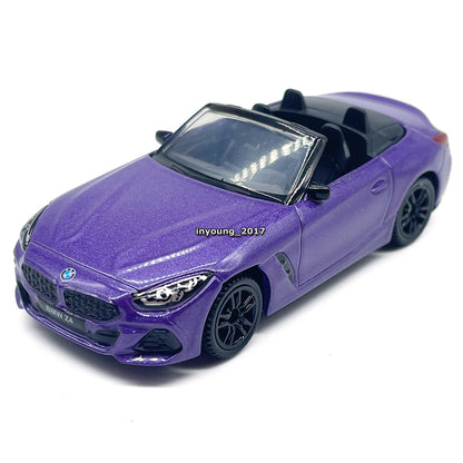 1/57 BMW Z4 M40i Model Car Diecast Toy Cars Friction Powered for Boys Purple
