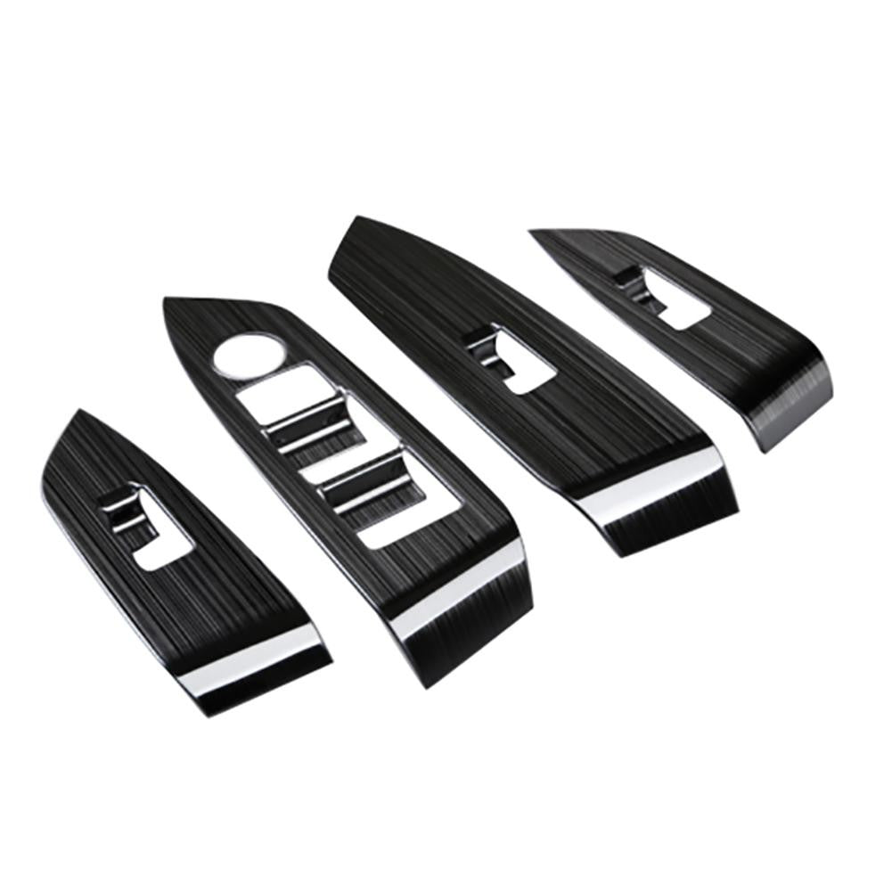 1 Set Black Titanium Window Switch Panel Cover Tirm For Mazda CX-5 CX5 2017 2018