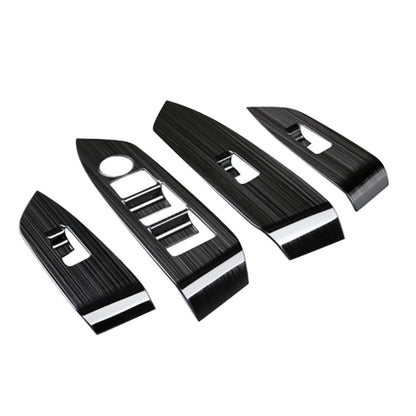 1 Set Black Titanium Window Switch Panel Cover Tirm For Mazda CX-5 CX5 2017 2018