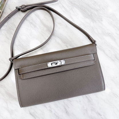 Mini Flap Real Leather Envelope Phone Wallet Shoulder Bag Clutch Crossbody Purse