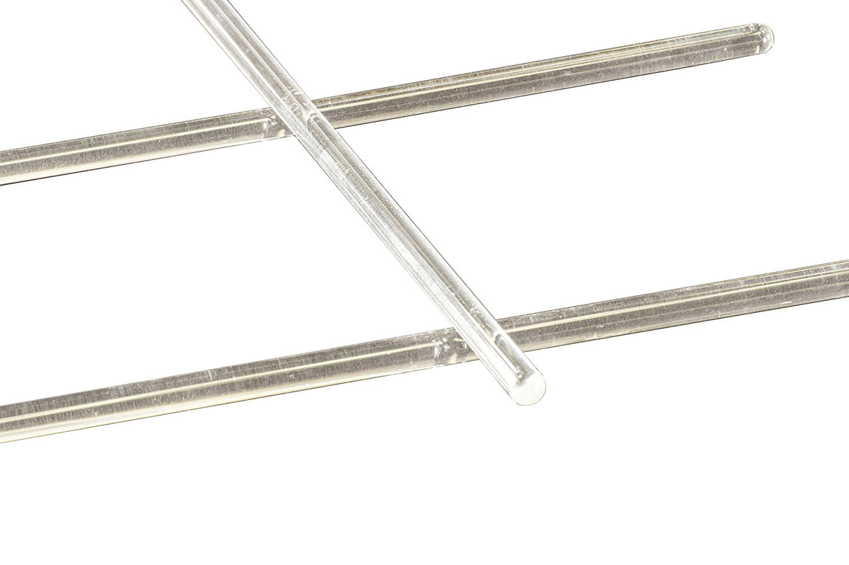 3 Pack Glass Stirring Rod - 10" Long, 0.25" Diameter