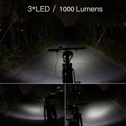 Electric Bike Scooter Headlight 1000 Lumens LED Lamp 12/24/36/48V Motorcycle 3PC