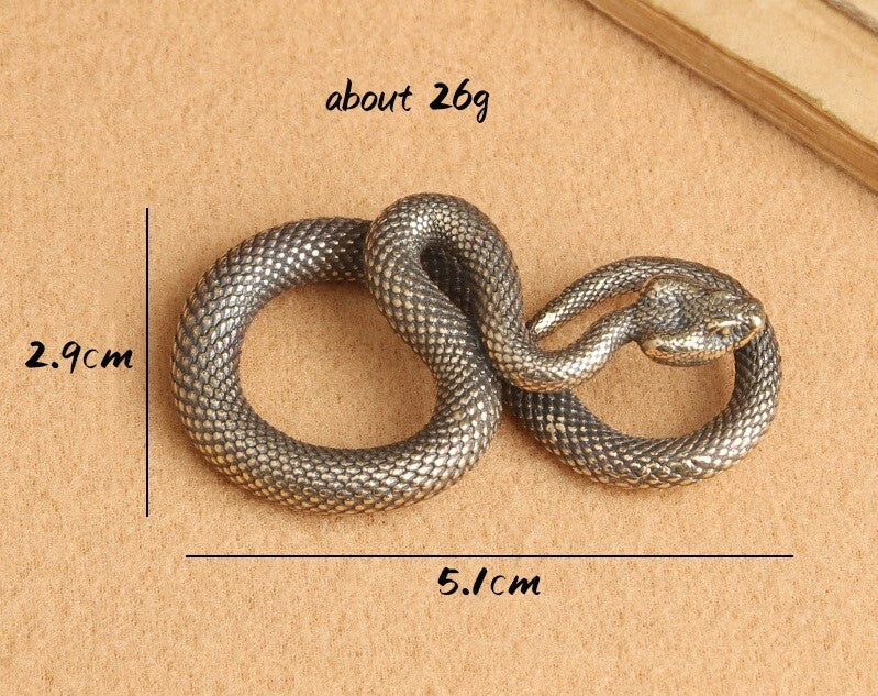 Brass Snake Animal Statue Small Sculpture Tabletop Figurine Home Decor Gifts