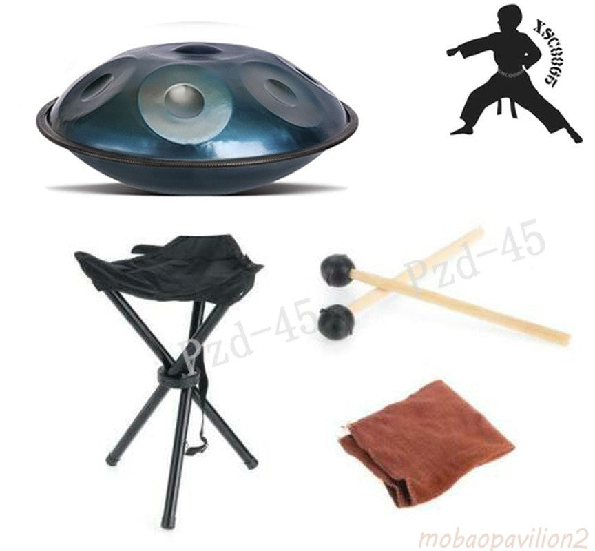 22inch 12note New Nitrogen Blue HANDPAN Drum Percussion Instrument