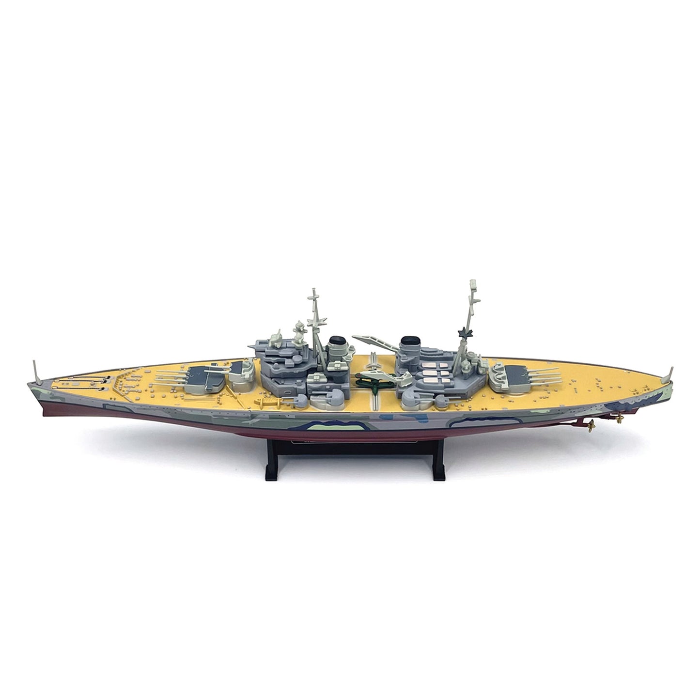 1 Pcs 1:1000 WWII 1941 HMS Prince of Wales Battleship Model With Display Stand