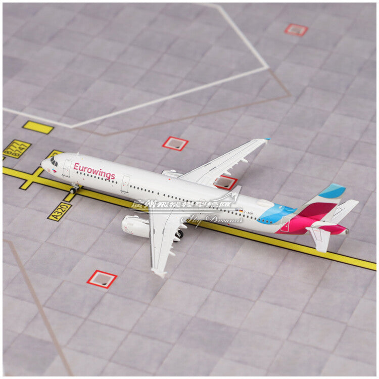 1:400 JC Wings Eurowings AIRBUS A321 Passenger Airplane Diecast Aircraft Model