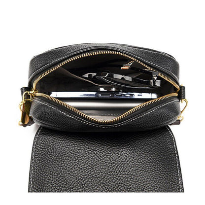Fashion Bag Shell Sling Handbag Genuine Leather Vintage Shoulder Purse 19*15*7CM