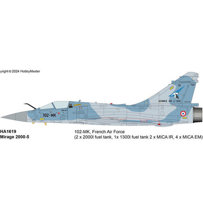 1/72 Phantom 2000 Fighter Model Mirage 2000-5 102-MK French Air Force