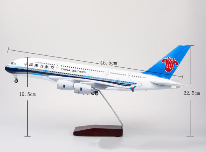 46CM 1:160 CHINA SOUTHERN AIRBUS A380 Airplane Landing Gear Resin Aircraft Model