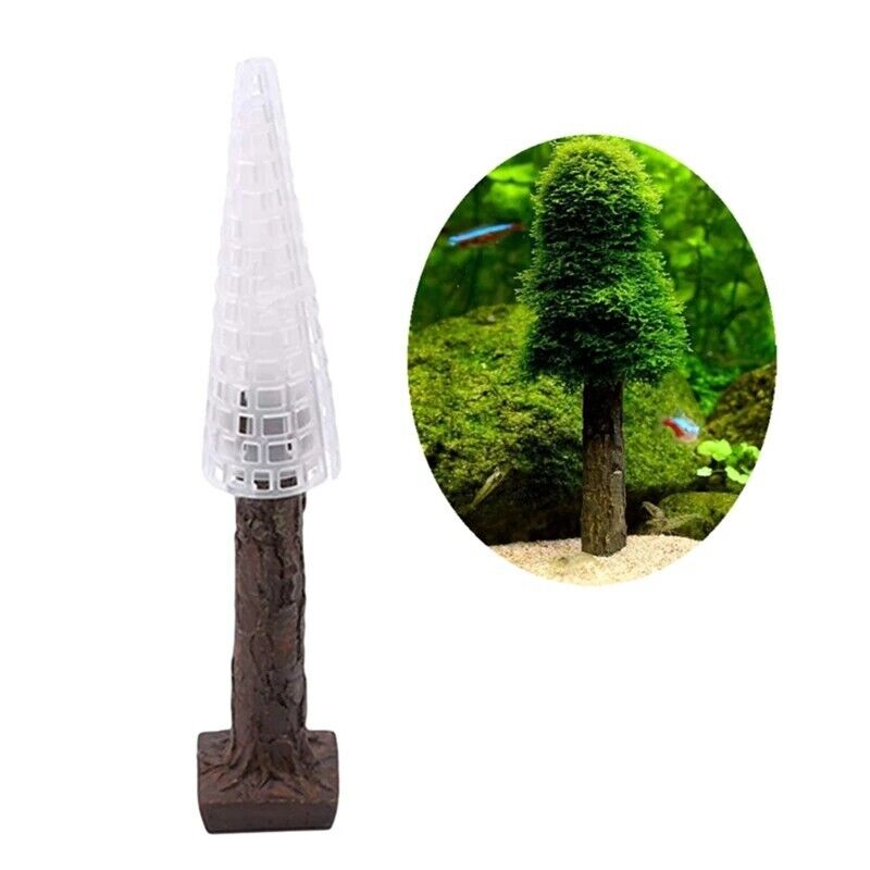 Aquarium Moss Plants Holder DIY Growing Live Mini Trees Shrimp Tanks Accessories