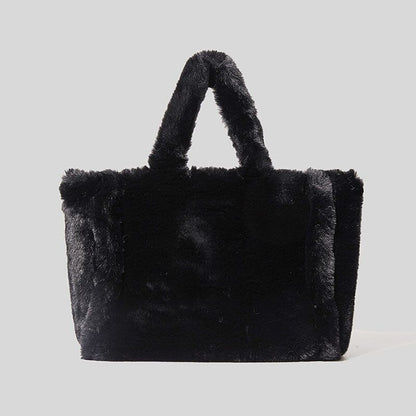 Women's Bag Fur Lady Shoulder Handbag Plush Warm Winter Bags Women