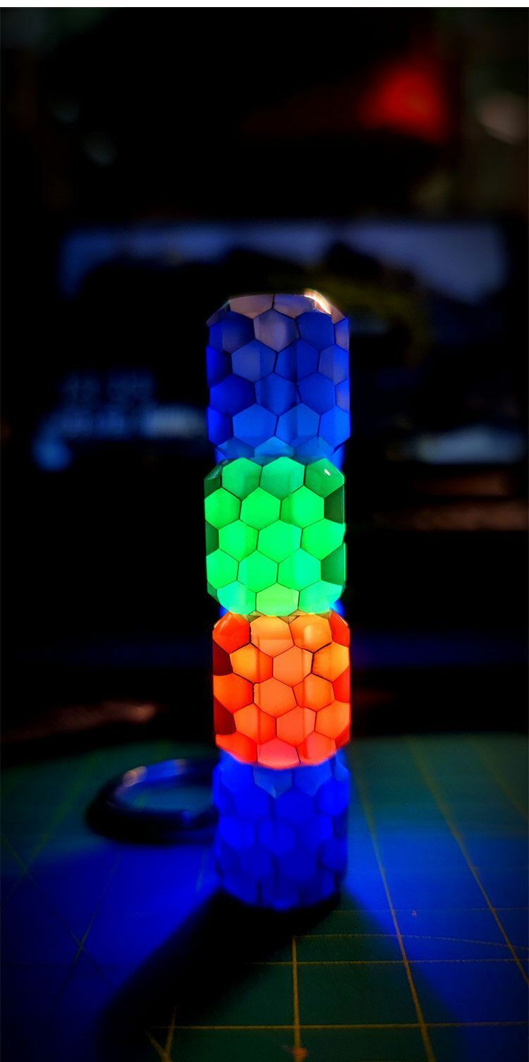 Luminous Resin Snakeskin Knife Pendant EDC Paracord Lanyard Keychain Accessories