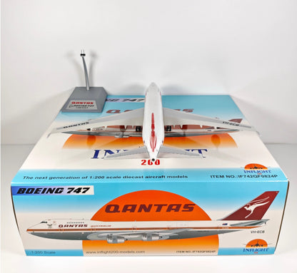 1:200 InFlight QANTAS Boeing 747 VH-ECB Passenger Airplane Diecast Plane Model